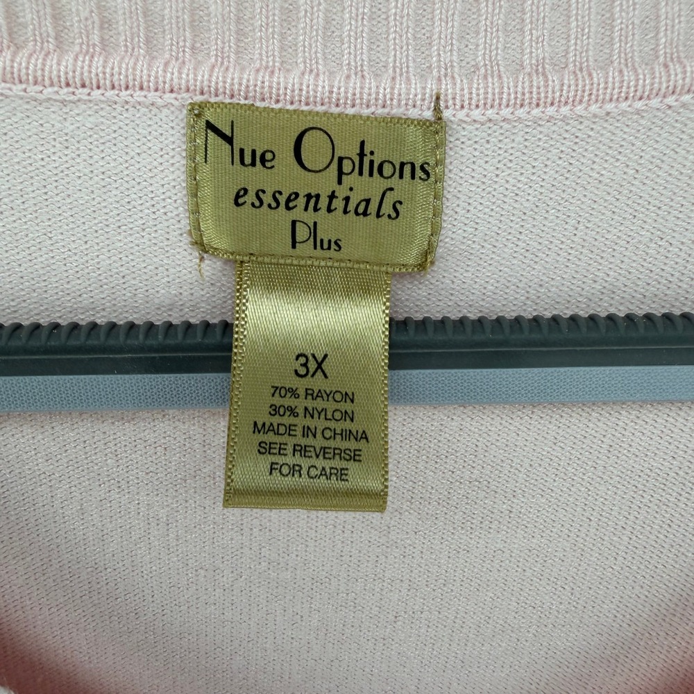 Nue Options Cardigan Women 3X Pink Button Front Soft Girl Pastel Preppy Business - Picture 4 of 5